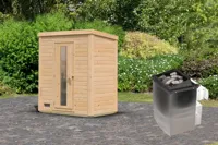 Karibu | Hytti 1 Buitensauna | Kachel 9 kW Geïntegreerde Bediening - thumbnail