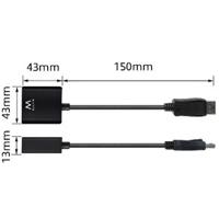 Ewent EW9846 video kabel adapter 0,15 m DisplayPort DVI Zwart - thumbnail