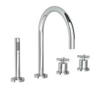 Wastafelmengkraan Hotbath Cobber 1-hendel Gebogen 28.6 cm Mat Zwart - thumbnail