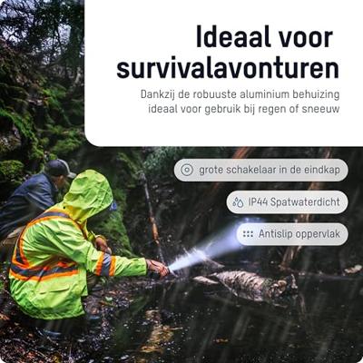 Ansmann LED Taschenlampe Survival TS450RF wiederaufladbar Zaklamp werkt op Li-ion oplaadbare batterij SMD LED 11.5 h 72 g