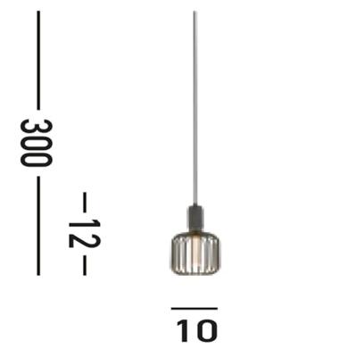 Searchlight 1-lichts hanglampSuspension zwart - 77651BK