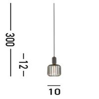 Searchlight 1-lichts hanglampSuspension zwart - 77651BK - thumbnail