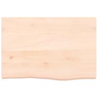 Wandschap 60x40x(2-4) cm onbehandeld massief eikenhout - thumbnail
