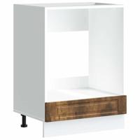 Ovenkast "Porto" bewerkt hout gerookt eikenkleurig - thumbnail