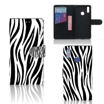 Huawei Y7 (2019) | Telefoonhoesje | Met pasjeshouder | Zebra