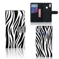 Huawei Y7 (2019) | Telefoonhoesje | Met pasjeshouder | Zebra - thumbnail