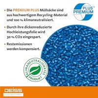 Vuilniszak 38 micron, ft 70 x 110 cm, 120 liter, blauw, rol van 25 stuks - thumbnail