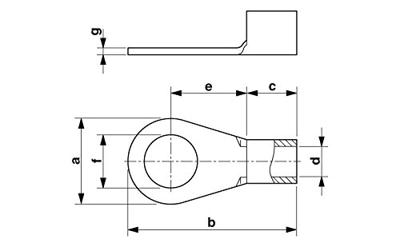 Phoenix Contact 3240112 Ringkabelschoen Dwarsdoorsnede (max.): 50 mm² Schachtdiameter: 10.5 mm Ongeïsoleerd Metaal 100 stuk(s)