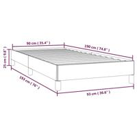 Bedframe kunstleer wit 90x190 cm - thumbnail