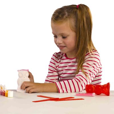 SES gips gieten en schilderen uil