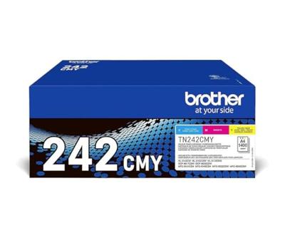 Brother Toner TN-242CMY Origineel Combipack Cyaan, Magenta, Geel 1400 bladzijden TN242CMY Brother Toner TN-242CMY Origineel Combipack Cyaan, Magenta, Geel 1400 bladzijden TN242CMY