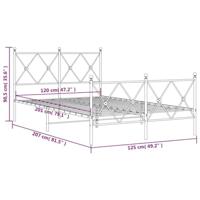 Bedframe met hoofd- en voeteneinde metaal zwart 120x200 cm - thumbnail