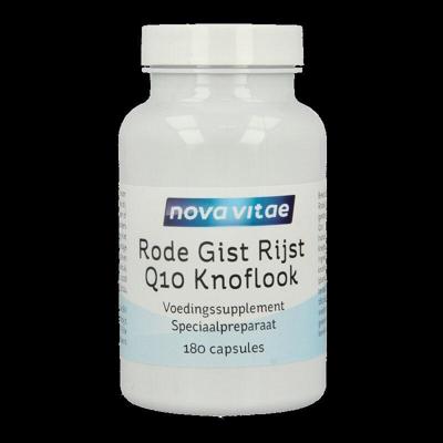 Nova Vitae Rode gist rijst + Q10 + knoflook 180 Vegetarische capsules