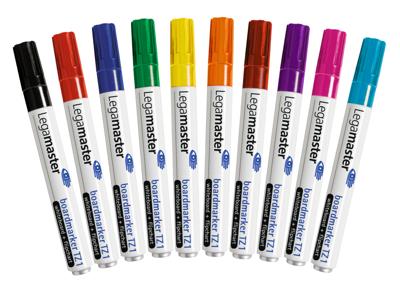 Legamaster boardmarker TZ 1 7-110099 Whiteboardmarker Blauw, Bruin, Groen, Rood, Zwart, Oranje, Violet, Roze, Lichtblauw 10 stuk(s)