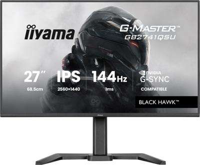 Gaming PC Monitor - IIYAMA - 27" - QHD - 144Hz - IPS-paneel - 1ms - Hoogteverstelbaar - G-Master Black Hawk4Hz