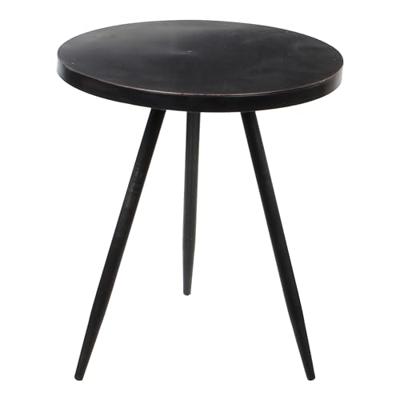 Bijzettafel Kent rond metaal zwart 35 x 40 cm - Bijzettafels