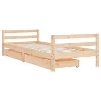 Kinderbedframe met lades 90x190 cm massief grenenhout - thumbnail