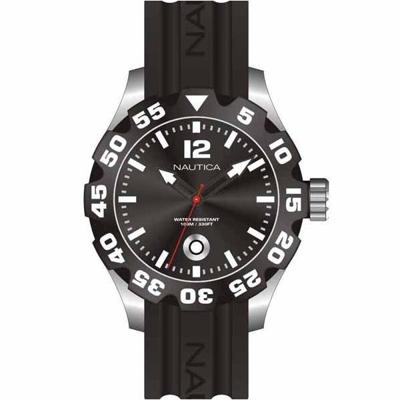 Horlogeband Nautica A15019G Rubber Zwart 24mm Horlogeband Nautica A15019G Rubber Zwart 24mm