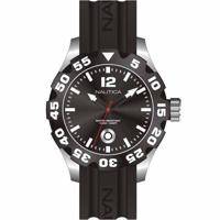 Horlogeband Nautica A15019G Rubber Zwart 24mm - thumbnail
