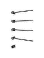 Hotbath &MORE set van 4 rails RARH50 ROUND 50 cm met separate schakelaar en inbouw element Geborsteld Gunmetal PVD (RARH50-4BGP) - thumbnail