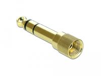 Delock 66390 66390 Jackplug Audio Adapter [1x Jackplug male 6,3 mm - 1x Jackplug female 3,5 mm] Goud - thumbnail