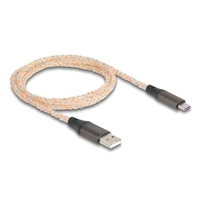 Delock USB-kabel USB 2.0 USB-A stekker, USB-C stekker 1.00 m Transparant 88164 - thumbnail