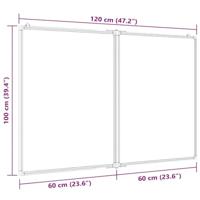VidaXL Whiteboard magnetisch inklapbaar 120x100x1,7 cm aluminium - thumbnail
