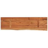 Wandschap rechthoekig natuurlijke rand 60x20x2,5 cm acaciahout - thumbnail