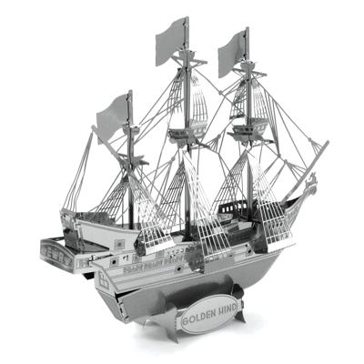 Metal Earth schip Golden Hind 3D modelbouwset