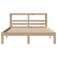 Bedframe met hoofdbord massief grenenhout 120x190 cm - thumbnail