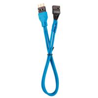 Corsair Premium verlengkabel voor voorpaneel, met ommanteling, blauw - thumbnail