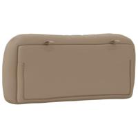 Hoofdbordkussen 90 cm kunstleer cappuccinokleurig - thumbnail