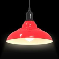 Hanglamp in hoogte verstelbaar E27 31 cm metaal glanzend rood - thumbnail