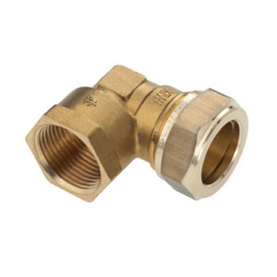 Bonfix knelkoppeling - knie - binnendraad - 1 x 28mm - Vertint Messing