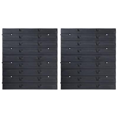 VidaXL 32-delige opslagbakkenset met wandpanelen rood en zwart VidaXL 32-delige opslagbakkenset met wandpanelen rood en zwart