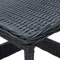 Tuintafel 45x45x46,5 cm poly rattan donkergrijs - thumbnail
