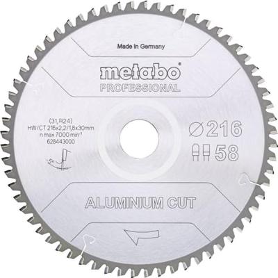 Metabo Accessoires cirkelzaagblad | "aluminium cut prof" | 254x30mm | z72 fz/tz 5° neg - 628447000 Metabo Accessoires cirkelzaagblad | "aluminium cut prof" | 254x30mm | z72 fz/tz 5° neg - 628447000