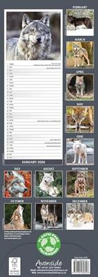 Wolves Slim Calendar 2026 Slimline Calendar - 12 Month