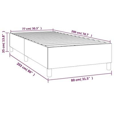 Boxspringframe fluweel donkergrijs 80x200 cm Boxspringframe fluweel donkergrijs 80x200 cm