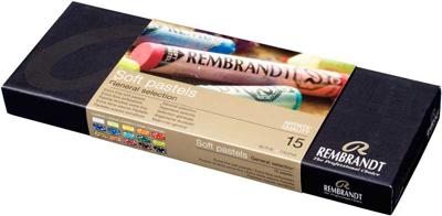 Rembrandt softpastels, doos met 15 pastels