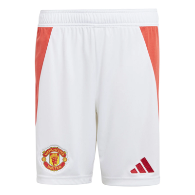 Manchester United Broekje Thuis Junior 2024/2025 - Maat 164 - Kleur: Wit | Soccerfanshop