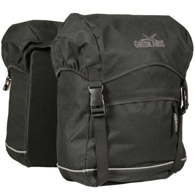 Greenlands Dubbele fietstas travel bag 40 liter 30 x 37 x 17 (2x) - zwart