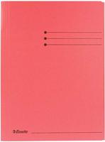 Dossiermap esselte a4 3klep manilla 275gr rood | 50 stuks - thumbnail