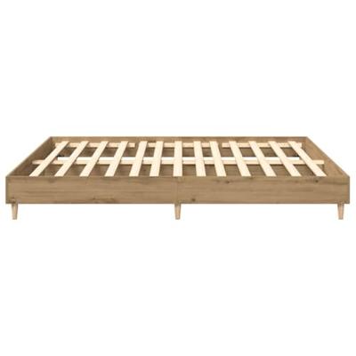 Bedframe zonder matras 200x200 cm spaanplaat artisanaal eiken