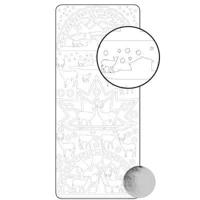 Vaessen Creative • sticker 10x23cm 10pcs zilver diverse kerstfiguren - thumbnail