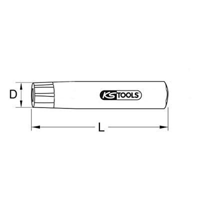 KS Tools 129.2320 Ronde gaten, 20 mm (Ø x l) 20 mm x 156 mm