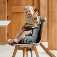 NUBY kinderzitje met 3-puntsgordel - vanaf 6 maanden - blauw gestreept - thumbnail