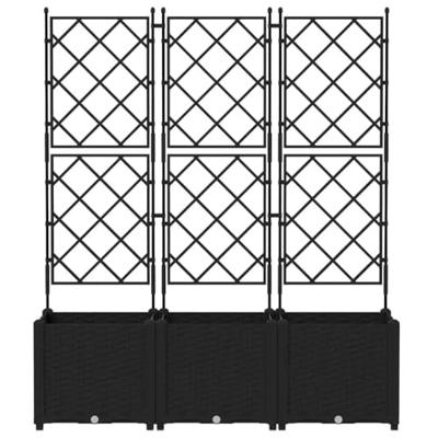 Tuin Bloempot 3 pcs Zwart 120 x 40 x 143 cm Staal