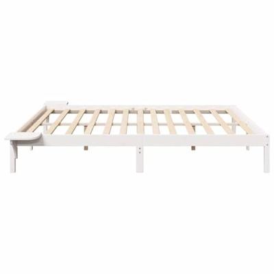 Bedframe met nachttafels Wit 180 x 200 cm Wit Bedframe met nachttafels Wit 180 x 200 cm Wit