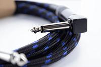 Cordial 14781 Jackplug Instrumenten Aansluitkabel [1x Jackplug male 6,3 mm (mono) - 1x Jackplug male 6,3 mm (mono)] 5 m Zwart, Blauw Textielmantel - thumbnail